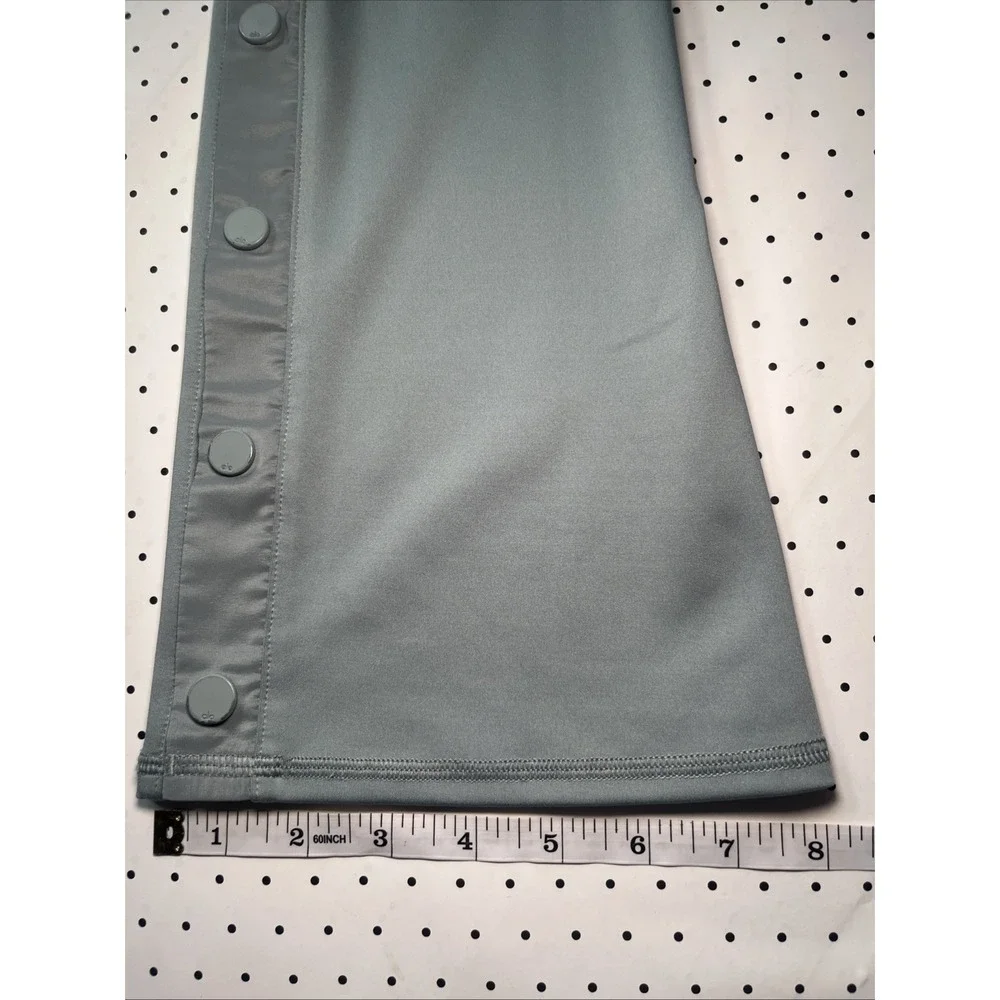 Alo High Waist Flare Leggings XXS Sage Gray Snap Hem Yoga Pants Women's